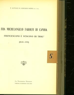 Bild des Verkufers fr Fra Michelangelo Farolfi di Candia, francescano e vescovo di Trau (1648-1715). zum Verkauf von Antiquariat Bookfarm