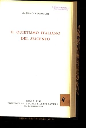 Seller image for Il Cultismo Italiano del seicento. for sale by Antiquariat Bookfarm