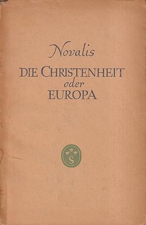 Bild des Verkäufers für Die Christenheit oder Europa zum Verkauf von Leipziger Antiquariat
