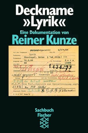 Bild des Verkufers fr Deckname Lyrik: Eine Dokumentation zum Verkauf von Versandantiquariat Felix Mcke