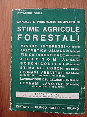 Imagen del vendedor de Stime agricole forestali a la venta por librisaggi