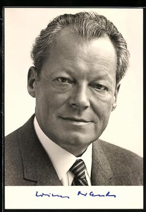 Bild des Verkufers fr Ansichtskarte Willy Brandt, Bundeskanzler und Vorsitzender der SPD zum Verkauf von Bartko-Reher
