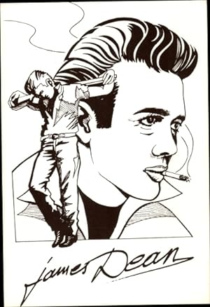 Immagine del venditore per Ansichtskarte / Postkarte Schauspieler James Dean, Portrait mit Zigarette venduto da akpool GmbH