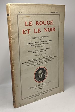 Seller image for Le Rouge et le Noir n7 Novembre 1928 --- slections littraires de Joseph Delteil Heinrich Mann Robert-Louis Stevenson Loius Emi chroniques et notes for sale by crealivres