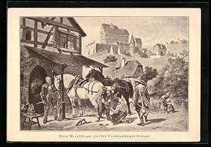 Bild des Verkufers fr Knstler-Ansichtskarte Spalt /Mf., Burg Wernfels zur Zeit des Dreissigjhrigen Krieges zum Verkauf von Bartko-Reher