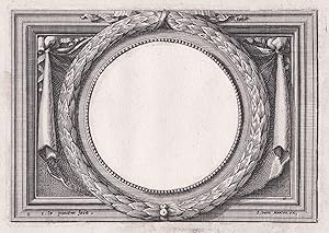 Image du vendeur pour Ornamental design / Baroque Barock / Architecture Architektur / Medallion surrounded by drapery mis en vente par Antiquariat Steffen Vlkel GmbH