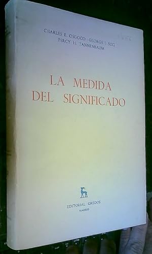 Seller image for La medida del significado for sale by Librera La Candela