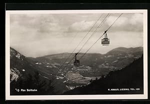 Ansichtskarte Rax, Ortsansicht mit Seilbahn