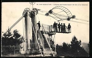 Ansichtskarte San Sebastian, Llegada del trasbordador de Ulia à la Estacion