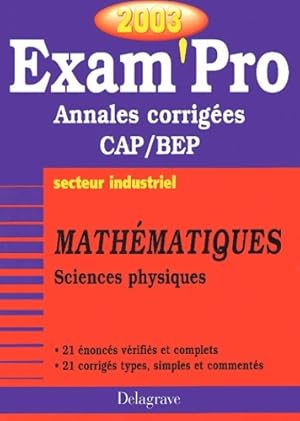 Seller image for Exam'pro num?ro 13 : Maths BEP industriel - Pierre Juhel for sale by Book Hmisphres