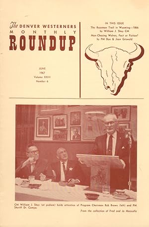 Seller image for The Denver Westerners Monthly Roundup, June 1967 Volume XXIII Number 6 for sale by Clausen Books, RMABA