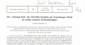 Bild des Verkufers fr Der "Osning-Halt" des Drenthe-Stadials am Teutoburger Wald im Lichte neuerer Beobachtungen (Sonderdruck) zum Verkauf von Paderbuch e.Kfm. Inh. Ralf R. Eichmann