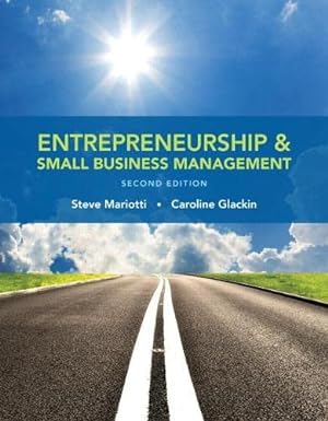 Seller image for Entrepreneurship and Small Business Management for sale by Pieuler Store