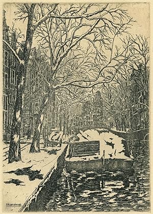 Winter Landscape, Amsterdam; Kaisersgracht (Emperor's Canal) in the snow