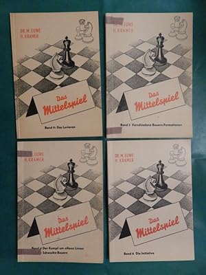 Sammlung von 4 Büchern zum Thema: Mittelspiel von Dr. M. Euwe und H. Kramer