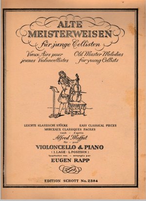 Bild des Verkufers fr Alte Meisterwerke fr junge Cellisten zum Verkauf von BuchSigel
