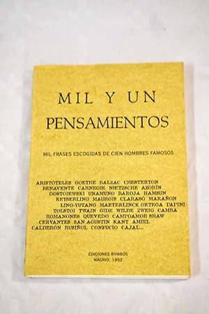 Seller image for Mil y un pensamientos for sale by Alcan Libros