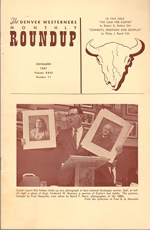 Seller image for The Denver Westerners Monthly Roundup, November 1967, Volume XXIII Number 11 for sale by Clausen Books, RMABA