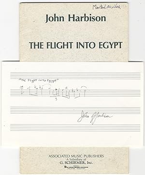 Autograph musical quotation from "The Flight into Egypt"