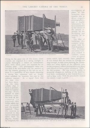 Seller image for Photography. The Largest Camera in the World : George R. Lawrence's monster 1400lb camera owned by the Chicago and Alton Railroad Co. An uncommon original article from the Wide World Magazine 1901. for sale by Cosmo Books