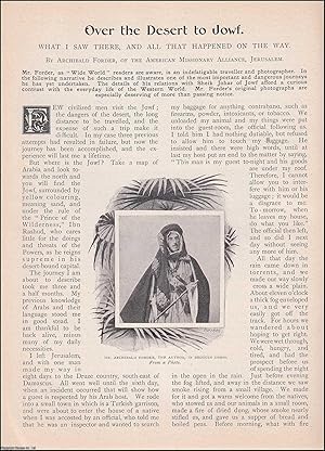 Imagen del vendedor de Over the Desert by Camel from Jerusalem to Jowf. An uncommon original article from the Wide World Magazine 1901. a la venta por Cosmo Books