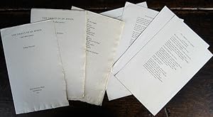 The Object of an Affair and other poems - printer's proofs