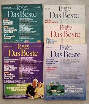 Readers Digest: Das Beste - Konvolut von 5 Heften 1994: 4-6, 11 und 12.