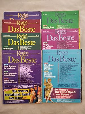 Readers Digest: Das Beste - Konvolut von 7 Heften 1995: 1, 2, 7, 9-12.