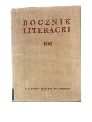 Bild des Verkufers fr Rocznik Literacki, 1962 zum Verkauf von World of Rare Books