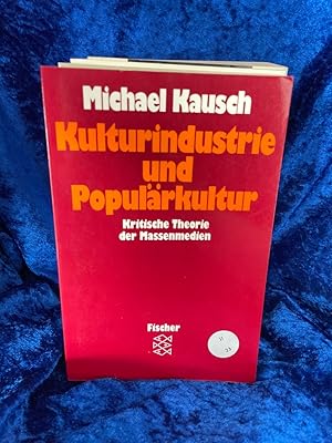 Bild des Verkufers fr Kulturindustrie und Populrkultur: Kritische Theorie der Massenmedien Kritische Theorie der Massenmedien zum Verkauf von Antiquariat Jochen Mohr -Books and Mohr-