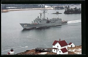 Bild des Verkufers fr Ansichtskarte USS Hawes FFG-53, Guided Missile Frigate zum Verkauf von Bartko-Reher