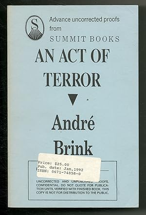 Seller image for An Act of Terror for sale by Between the Covers-Rare Books, Inc. ABAA