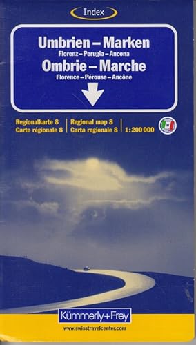 Seller image for Umbrien, Florenz, Perugia, Ancona Regionalkarte 8 for sale by Allguer Online Antiquariat