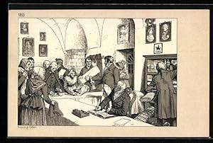 Image du vendeur pour Knstler-Ansichtskarte Richard Knoetel: Die eiserne Zeit vor hundert Jahren, 1806-1813, Freiwillige Gaben mis en vente par Bartko-Reher