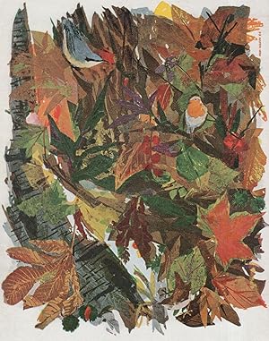 Autumn Leaves Nature In 1960s London Transport Poster Postcard