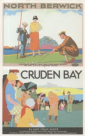 Cruden Bay Scotland Rare Travel Poster Train Advertising Postcard