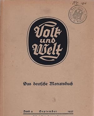 Volk und Welt : Das deutsche Monatsbuch; Band 9, September 1937