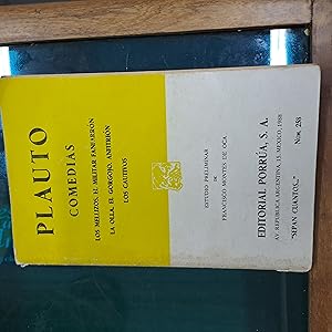 Imagen del vendedor de Plauto, comedias a la venta por Libros nicos