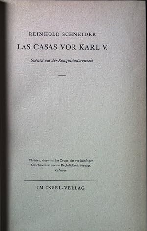 Bild des Verkufers fr Las Casas vor Karl V.: szenen aus der Konquistadorenzeit. zum Verkauf von books4less (Versandantiquariat Petra Gros GmbH & Co. KG)