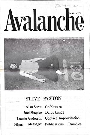 Image du vendeur pour Avalanche - Summer 1975 - Steve Paxton mis en vente par ART...on paper - 20th Century Art Books