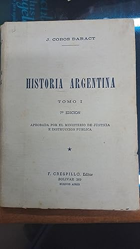 Imagen del vendedor de Historia argentina a la venta por Libros nicos