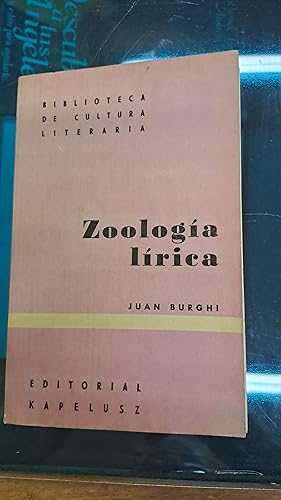Immagine del venditore per Zoologia lirica venduto da Libros nicos