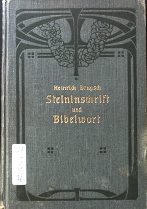 Bild des Verkufers fr Steininschrift und Bibelwort. zum Verkauf von books4less (Versandantiquariat Petra Gros GmbH & Co. KG)