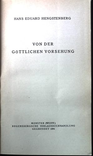 Bild des Verkufers fr Von der gttlichen Vorsehung. zum Verkauf von books4less (Versandantiquariat Petra Gros GmbH & Co. KG)