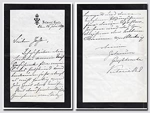 Victoria, Queen (1819-1901) - Autograph letter signed (written in German)