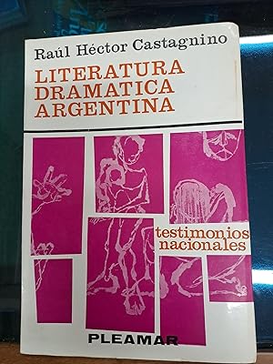 Bild des Verkufers fr Literatura dramatica argentina zum Verkauf von Libros nicos