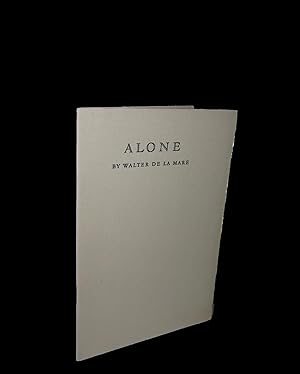 Imagen del vendedor de Alone a la venta por Marc J Bartolucci