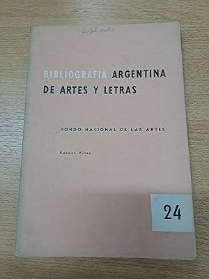 Seller image for Bibliografia Argentina de Artes y Letras for sale by Libros nicos