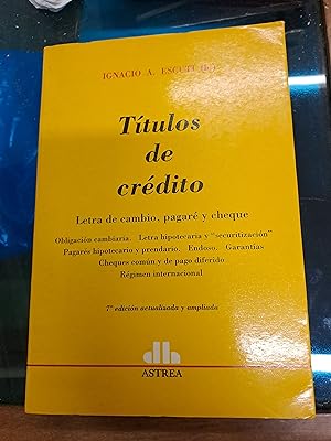 Imagen del vendedor de Titulos de credito a la venta por Libros nicos