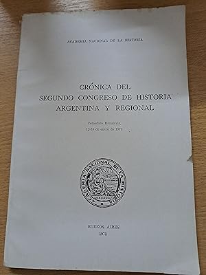 Imagen del vendedor de Cronica del segundo congreso de historia Argentina y Regional a la venta por Libros nicos